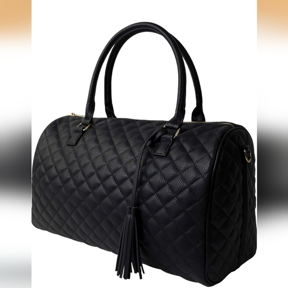 Saratoga Black Weekender Duffle Bag - Picture 1 of 7